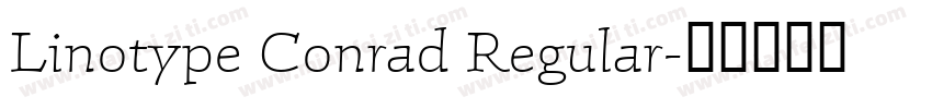 Linotype Conrad Regular字体转换